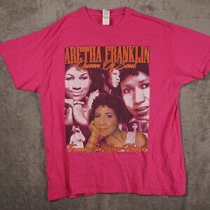 Rare Y2k Aretha Franklin 'Forever In Our Hearts' Remembrance Graphic T-shirt XL
